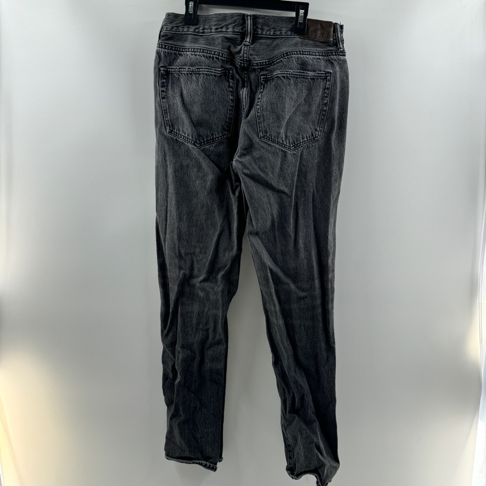 American Eagle Slouch Black Distressed Jeans Size 6 Zipper Fly - Picture 5 of 8